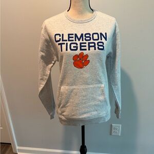 Clemson Tigers League Gray Sweatshirt Kangaroo Pocket Women’s size Small